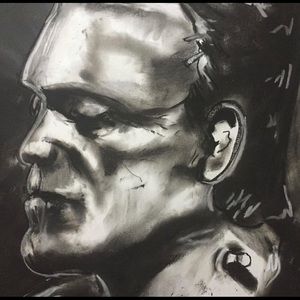 Original charcoal drawing “The Monster”